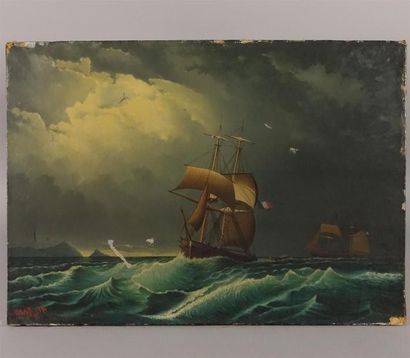 École française du XIXe siècle 
'Marine,...