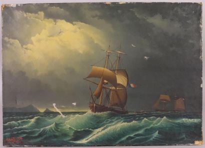 École française du XIXe siècle 
'Marine,...