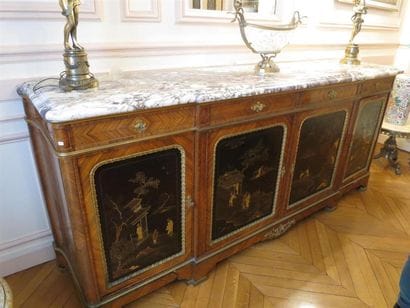 Importante enfilade en palissandre et panneaux...
