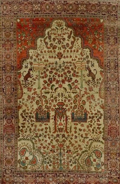 Tapis KESCHAN 
Chaîne et trame en coton,...