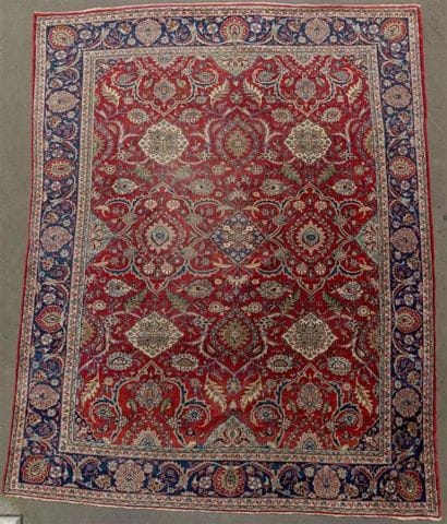 Tapis TEBRIZ (chaîne et trame en coton, velours...