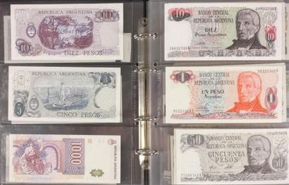 Cinq classeurs de billets de banque.