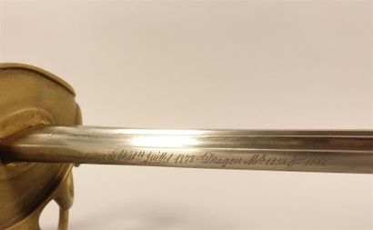 Sabre de dragon modèle 1854 transformé 1882....