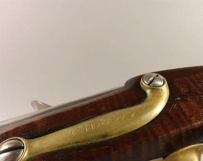 Pistolet d'arçon à silex de gardes du corps...
