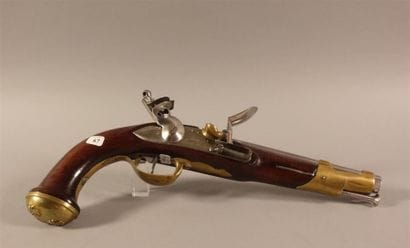 Pistolet d'arçon à silex de gardes du corps...
