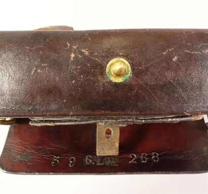 Coffret de giberne modèle 1845. 
En bois...