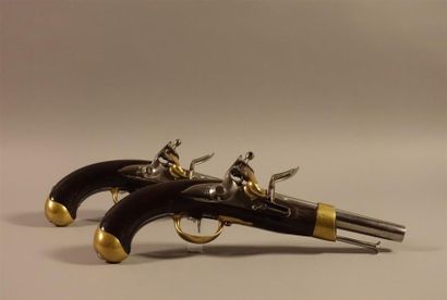 Paire de pistolets de cavalerie à silex modèle...