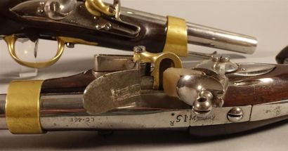 Paire de pistolets de cavalerie à silex modèle...
