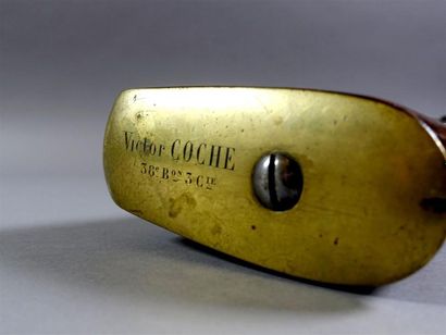 Fusil d'Officier à silex.
Canon rond à pans...