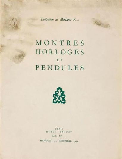 MONTRES ANCIENNES 
Ensemble de six catalogues...