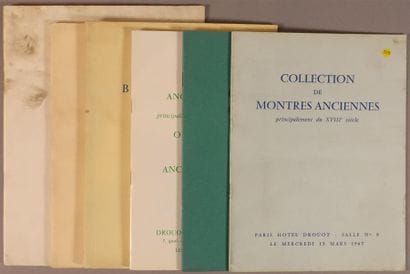 MONTRES ANCIENNES 
Ensemble de six catalogues...
