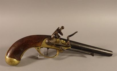 Pistolet d'arçon à silex, modèle 1777.
Canon...