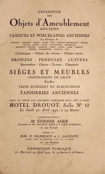 OBJETS DE VITRINE 
Bel ensemble de huit catalogues...