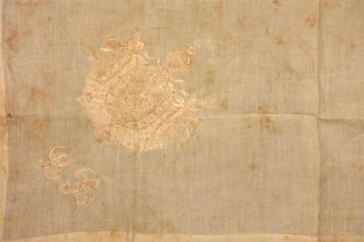 Rare mouchoir du Roi Louis Bonaparte. 
Carré,...
