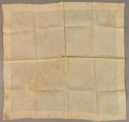 Rare mouchoir du Roi Louis Bonaparte. 
Carré,...