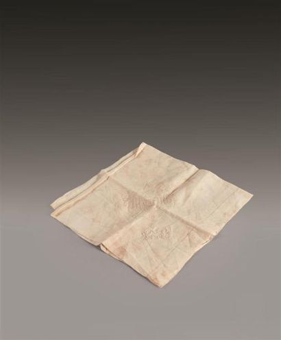 Rare mouchoir du Roi Louis Bonaparte. 
Carré,...