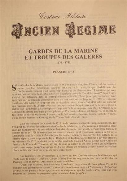 COSTUME MILITAIRE - ANCIEN RÉGIME 
