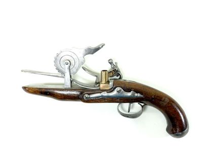 Pistolet éprouvette à silex. 
Platine et...
