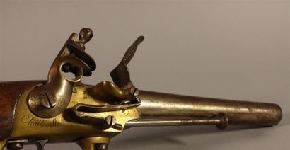 Pistolet d'arçon à silex modèle 1777. Canon...
