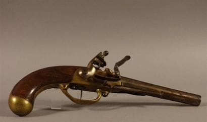 Pistolet d'arçon à silex modèle 1777. Canon...