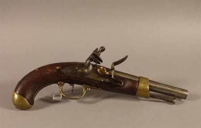Pistolet d'arçon à silex modèle An XIII....