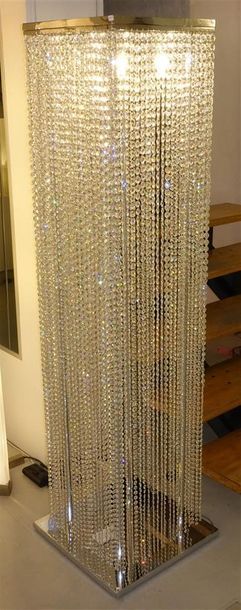 LAMPADAIRE SQUARE CLEAR CRYSTAL Designer...