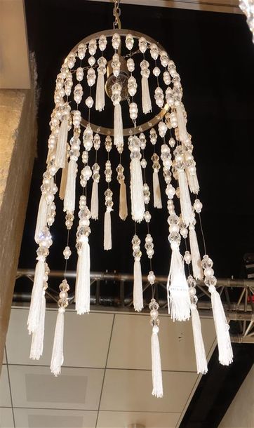 SUSPENSION CIRCULAR CLEAR CRISTAL CHANDELIER...