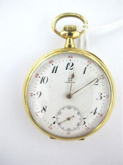 OMEGA
Montre de poche en or jaune 750 millièmes,...