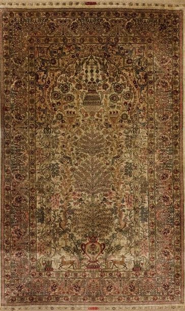 Tapis TURC en soie (chaîne, trame et velours...