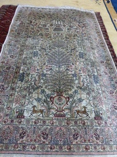 Tapis TURC en soie (chaîne, trame et velours...