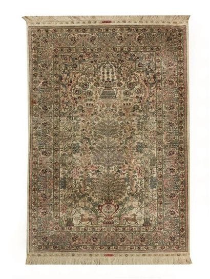 Tapis TURC en soie (chaîne, trame et velours...