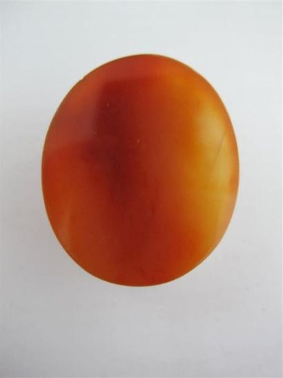 Camée agate de forme ovale, figurant une...