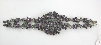 Bracelet deux rangs articulés en argent 925...
