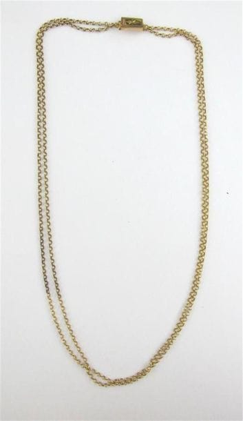 Collier deux rangs articulés en or jaune...