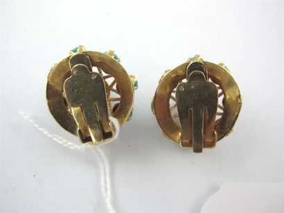 Paire de boucles d'oreilles en or jaune 750...