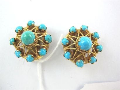 Paire de boucles d'oreilles en or jaune 750...