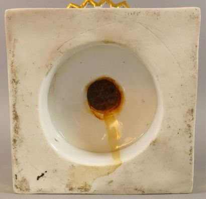 Coupe ronde évasée et ajourée sur piédouche,...