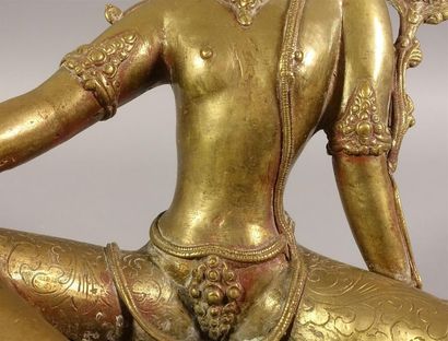 Bouddha en bronze. Haut. : 29,5 cm	