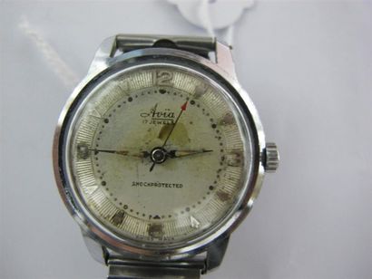AVIA. Montre-bracelet d'homme en acier, boîtier...