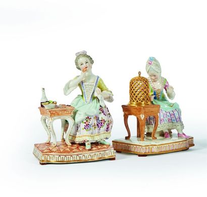 VIENNE et divers
Figure en porcelaine sur...