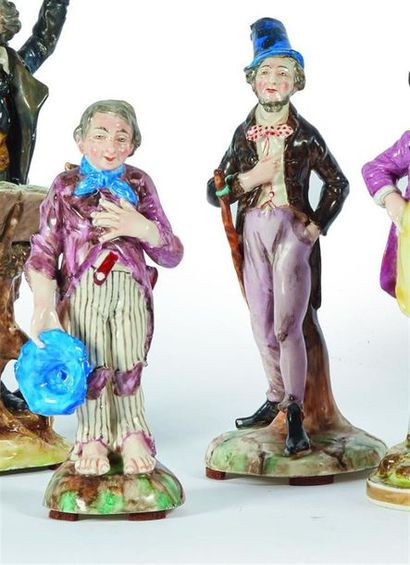 ALLEMAGNE
Deux statuettes en porcelaine à...
