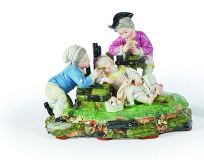 ALLEMAGNE, Hochst
Groupe en porcelaine à...
