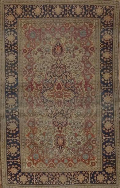 Tapis Keschan mostachem (chaîne et trame...