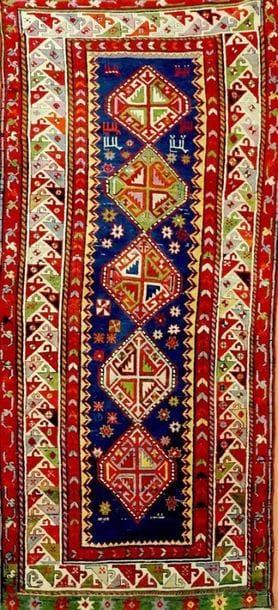 Tapis KAZAK (chaîne, trame et velours en...