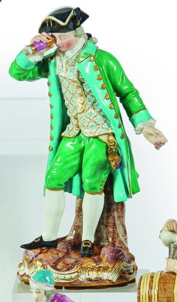 ALLEMAGNE, Meissen
Figure en porcelaine à...