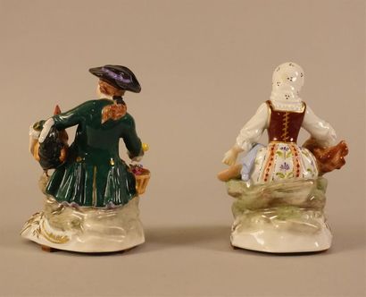 ALLEMAGNE, Dresde
Deux figures en porcelaine...