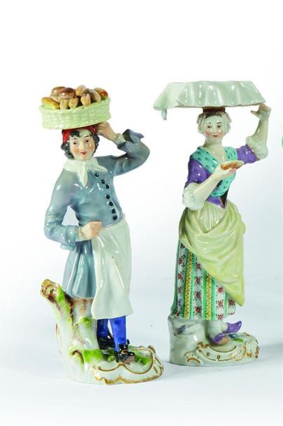 ALLEMAGNE, Meissen
Deux figures en porcelaine...