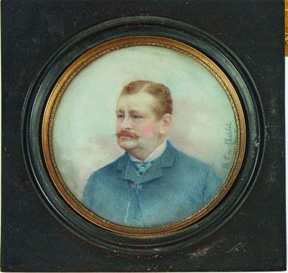 Miniature circulaire représentant un homme...