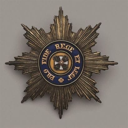 RUSSIE
ORDRE DE L'AIGLE BLANC
Plaque de chevalier...