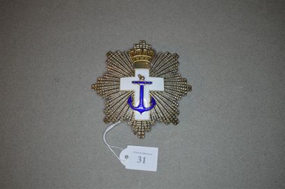 ESPAGNE
ORDRE DU MÉRITE NAVAL
Plaque de 2e...